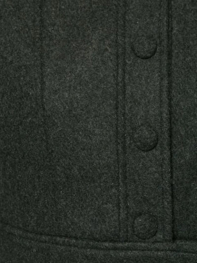 Shop Julia Davidian Lapel Collar Cropped Jacket - Grey