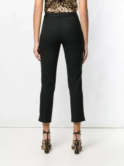 Shop Dolce & Gabbana Cropped Skinny Trousers In N0000  Black