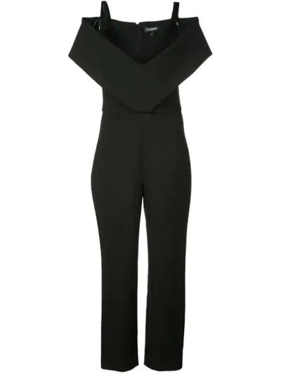 CUSHNIE OFF-SHOULDER JUMPSUIT - 黑色