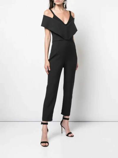 CUSHNIE OFF-SHOULDER JUMPSUIT - 黑色