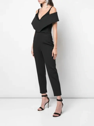 Shop Cushnie Off-shoulder Jumpsuit In Black