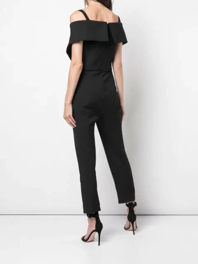 CUSHNIE OFF-SHOULDER JUMPSUIT - 黑色