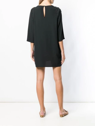 Shop Antonelli Buttoned Sleeves Dress In Black