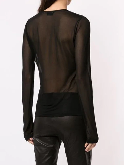 Shop Tom Ford Sheer Blouse In Black