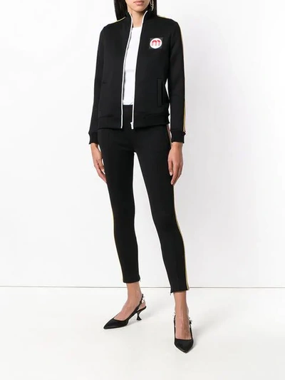 Shop Miu Miu Logo Sport Jacket In F0002 Black