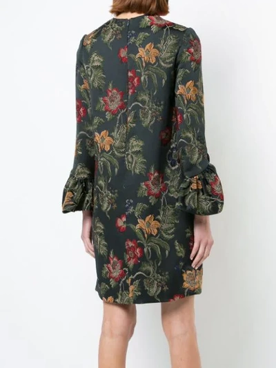 Shop Rosetta Getty Floral Print Dress In Black