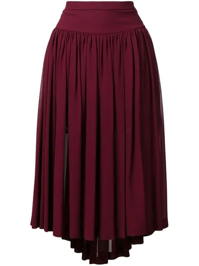 Shop Stella Mccartney Loose Flared Skirt In Red
