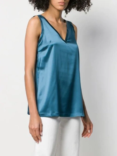 Shop Brunello Cucinelli Camisole-top Mit V-ausschnitt - Blau In Blue