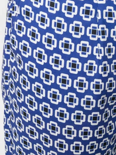 Shop Altea Geometric Print Trousers - Blue