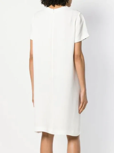Shop Ferragamo Salvatore  Printed Scarf T-shirt Dress - White
