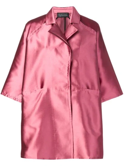 Shop Gianluca Capannolo Oversized Shirt Dress In Pink
