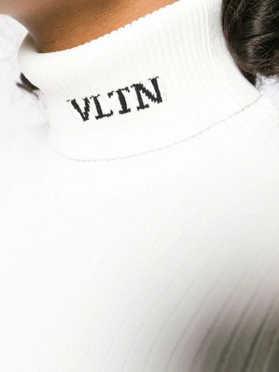Shop Valentino Vltn Knitted Shirt In White