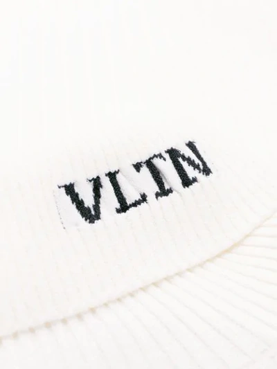 Shop Valentino Vltn Knitted Shirt In White