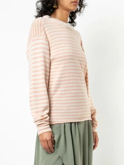 Shop Chloé Striped Jumper In Pink