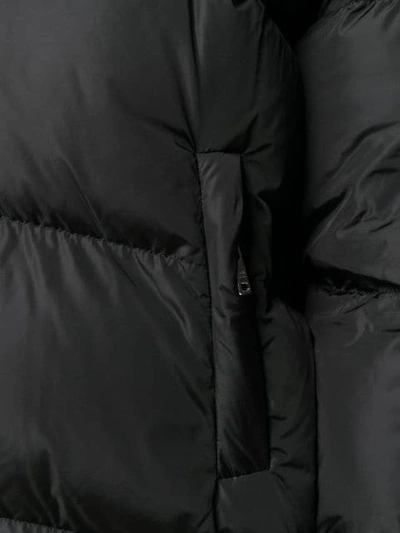 Shop Prada Oversized Zipped Padded Coat In Black