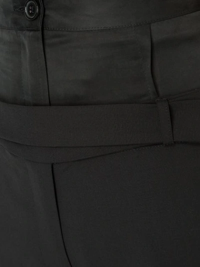 Shop Yang Li Loose Flared Trousers - Black