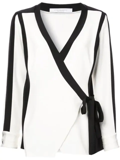 Shop Kimora Lee Simmons Silk Bomber Blouse In White