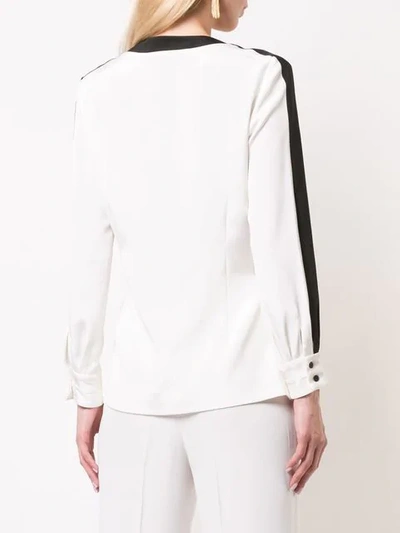 Shop Kimora Lee Simmons Silk Bomber Blouse In White