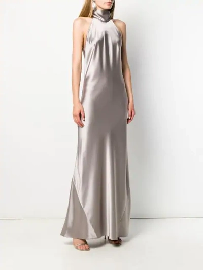 Shop Galvan Sienna Dress In Grey