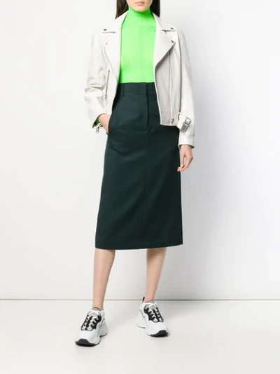 Shop Acne Studios Relaxed Fit Biker Jacket In White