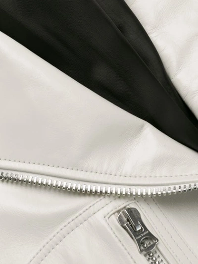 Shop Acne Studios Relaxed Fit Biker Jacket In White