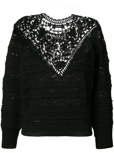 Shop Isabel Marant Embroidery Sweater - Black