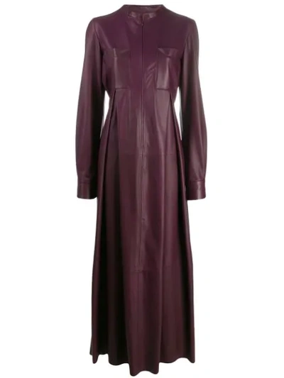 Shop Talbot Runhof Nappa Evening Dress In Purple