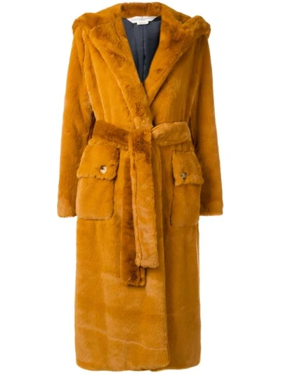 Shop Golden Goose Oversized Hooded Coat - Orange