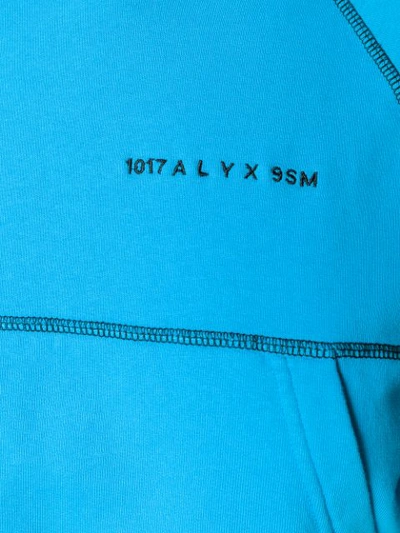 Shop Alyx 1017  9sm Cropped Logo Hoodie - Blue