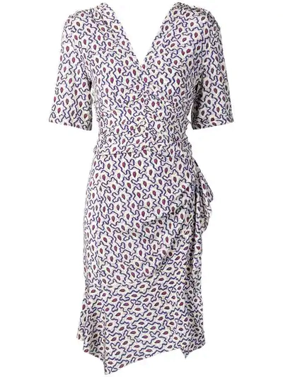 Shop Isabel Marant Wraped Short Dress In Blue