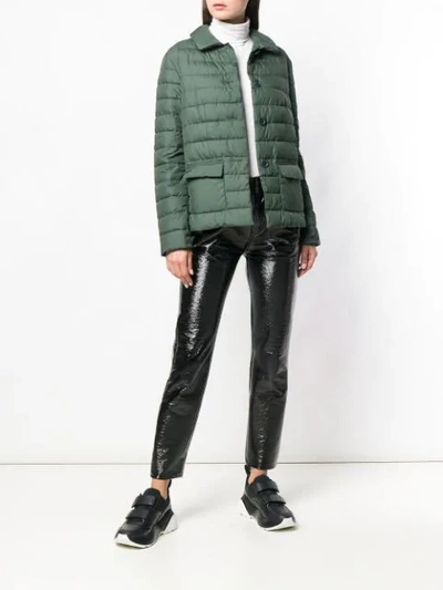 Shop Aspesi Quilted Jacket - Green