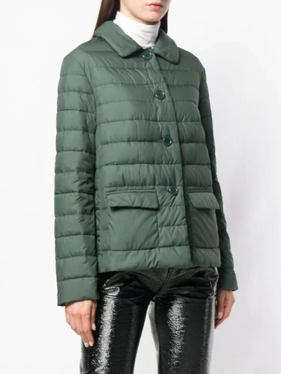 Shop Aspesi Quilted Jacket - Green