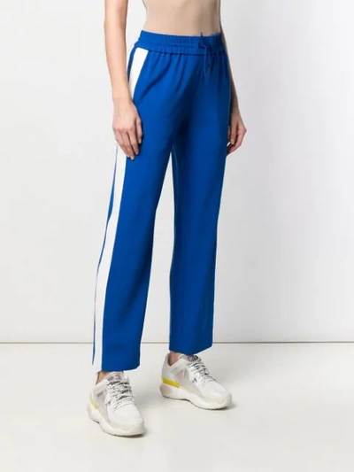 Shop Kenzo High Rise Tapered Trousers In Blue