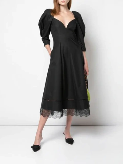 Shop Khaite Kleid Mit Puffärmeln In Black