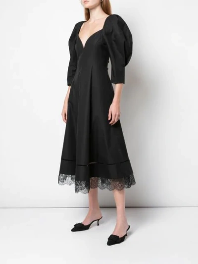 Shop Khaite Kleid Mit Puffärmeln In Black