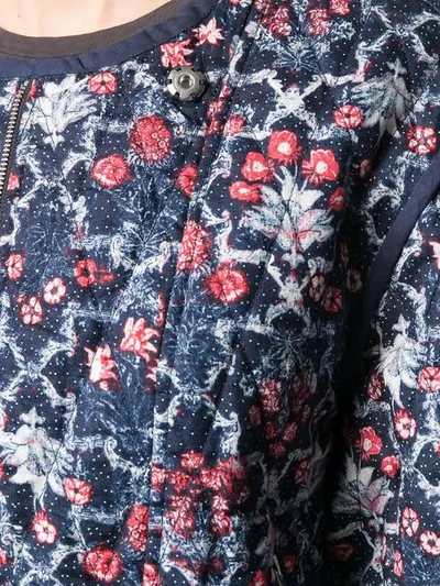 Shop Isabel Marant Étoile Cropped Floral Jacket In Blue