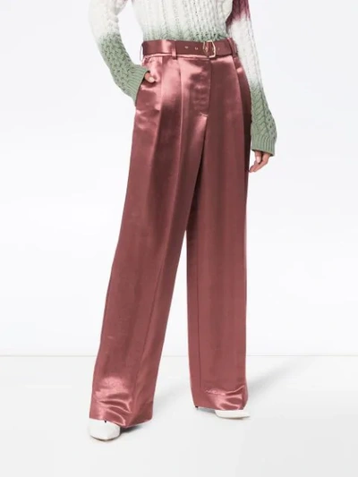Shop Sies Marjan Blanche Satin Trousers In Pink