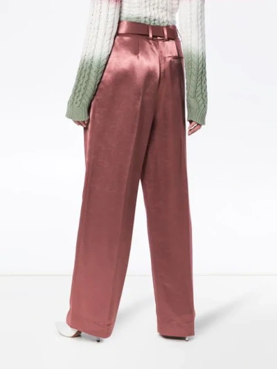 Shop Sies Marjan Blanche Satin Trousers In Pink