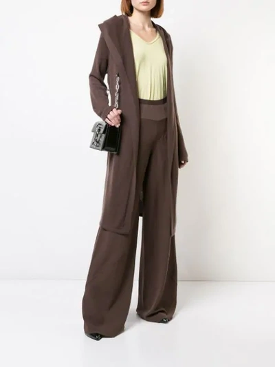 Shop Rick Owens Flared Trousers In Brown