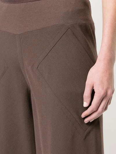 Shop Rick Owens Flared Trousers In Brown