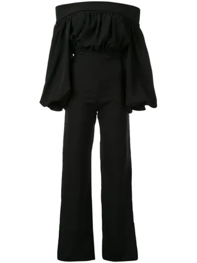 Shop Silvia Tcherassi Berza Bardot Jumpsuit In Black
