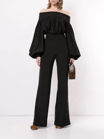Shop Silvia Tcherassi Berza Bardot Jumpsuit In Black