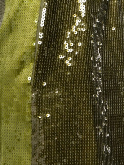 Shop Alberta Ferretti Sequins Embellished Short Skirt In Green