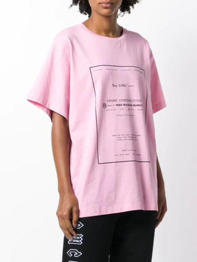 Shop Mm6 Maison Margiela Under Construction T-shirt - Pink