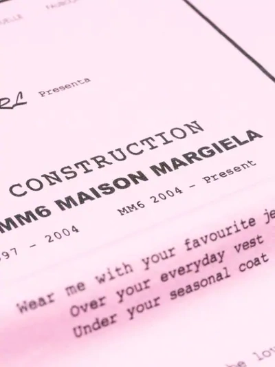 Shop Mm6 Maison Margiela Under Construction T-shirt - Pink