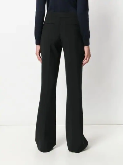 Shop Victoria Victoria Beckham Flared Tailored Trousers In Black