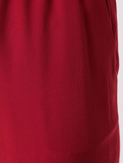 Shop Aspesi Elasticated Waist Trousers In Red