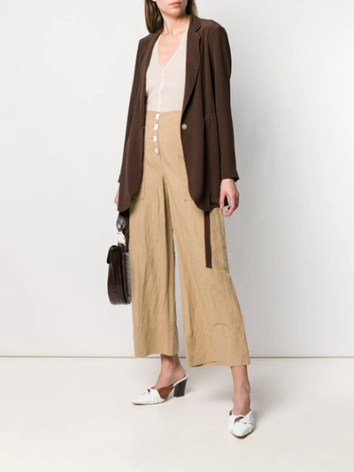 Shop Alysi Top Im Layering-look - Nude In Neutrals