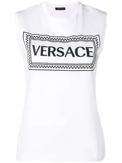 Shop Versace 90's Vintage Logo T In White