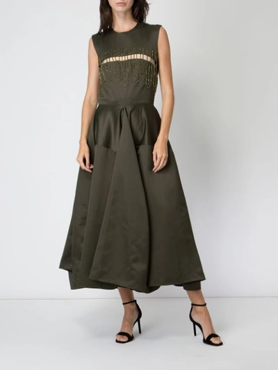 Shop Maison Rabih Kayrouz Beaded Gown - Green